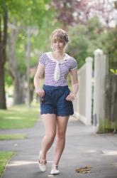 Scalloped Shorts + a Sailor Top