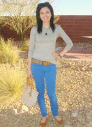 Outfit Featuring J. Crew Painter Tee With Buttons