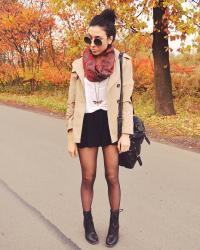 burgundy scarf