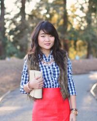 5 Ways To Wear A Red Skirt :: ONE Lumberjill Red