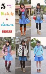 5 Ways To Wear A Denim Dress 