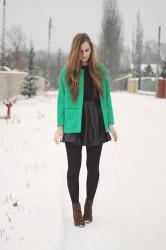 Green on snow