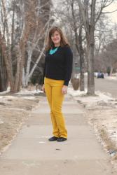 Outfit Post - Turquoise and Mustard