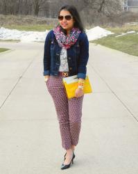 Say yes to the printed pants...