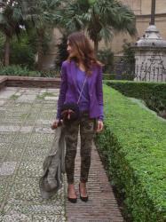 purple and camouflage 