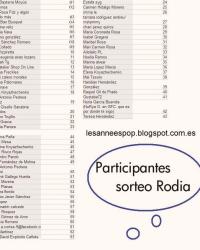 Listado de participantes sorteo Rodia