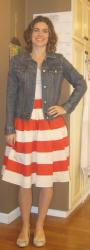 5 Days left & Different Ways of Wearing EShakti’s Red & White Striped Skirt