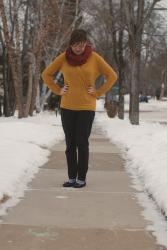 Outfit Post - Red, Mustard and Zebra Print