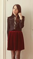 Red Velvet Skirt