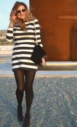 MILITARY STRIPED DRESS by ZARA