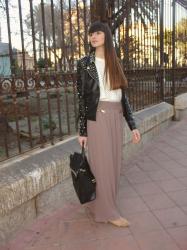 Falda larga en invierno