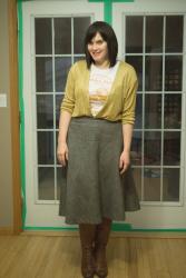 Metallic Gold and Tweed (and another mashup tee)