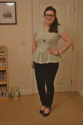 Peplum and skinny jeans...