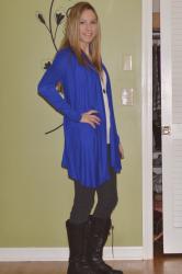 BRIGHT COBALT BLUE CARDI & SNOWDAY