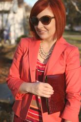 Cute Outfit of the Day: Coral and Burgundy