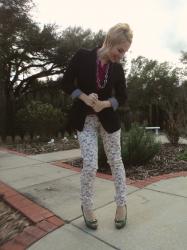 Floral Jeans, Black Blazers & Clearance Racks