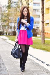 Valentine's day outfit: bright on bright