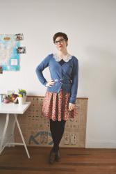 #Look# Jupe vintage et col claudine maison