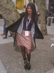 Sequins at 8am - must be Fashion Week