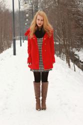 Houndstooth and red