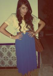 Happy in blue