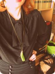 Twirling tassel necklace