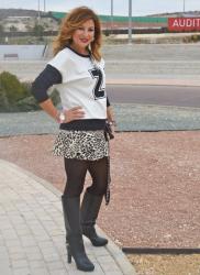 ANIMAL PRINT IN BLACK & WHITE SKIRT in Z STYLE