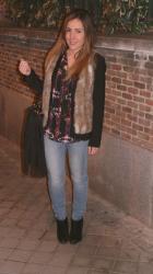 Etnic Blouse & Fur Vest!