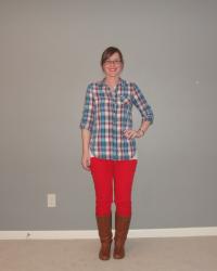 Red Jeans + Boots