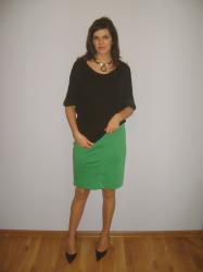Green pencil skirt