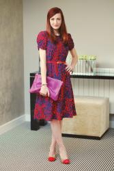 A Bold Dress & DIY Red Carpet Heels