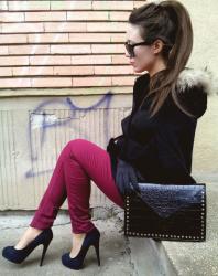 Burgundy & Black