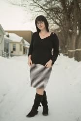 Black and white and striped