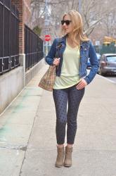 Mild Weather | Polka Dot Pants + Denim Jacket