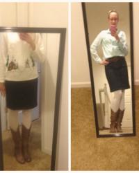 Monthly Recap: Old Navy Denim Pencil Skirts