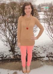 Neutral and Neon Outfit