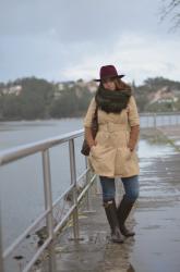 Trench and hat
