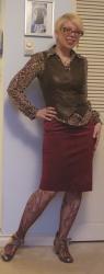 Burgundy Suede Skirt - A First Outing