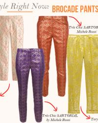 Trending: Brocade Pants And Capris