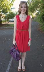 Pink Floral Top, Check Pencil Skirt, Balenciaga City |