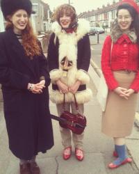 Red blue and beige Manor house crew
