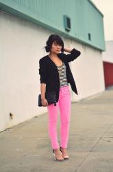 4 Ways To Wear Neon Pink Pants :: Night Owl