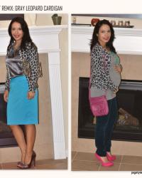 Closet Remix: Gray Leopard Cardigan