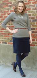 Thrifted: Navy Pencil Skirt