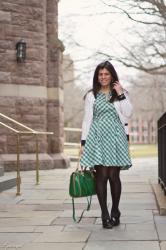 Green gingham