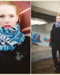 Scarf, jumpsuit and graffiti Шарф, комбинезон и граффити