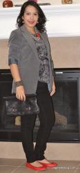 Maternity Style: Animal print and a pop of red
