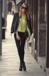 Fluo-lime Blouse, Goldie London