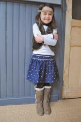 Jupette à étoiles pour mini-girl (+ résultats concours Céline Z)