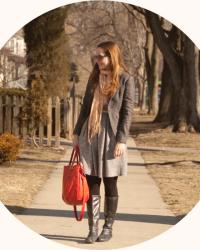 dotty, that red bag again, and a summer dress